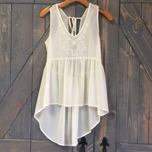 Sheer sleeveless top